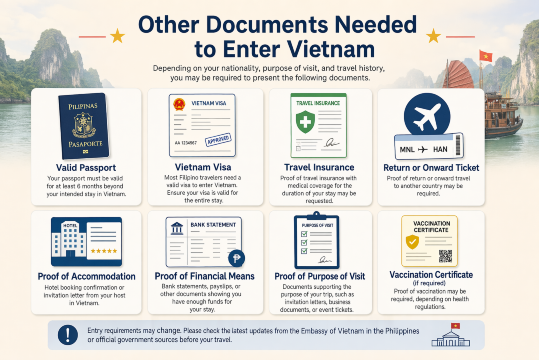 Other Documents Needed to Enter Vietnam