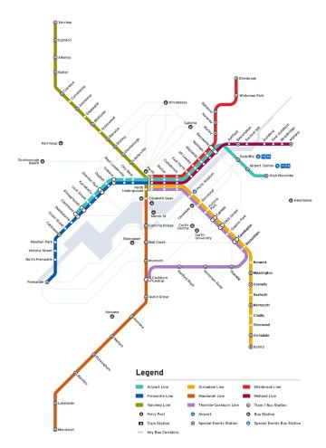 Perth train Map