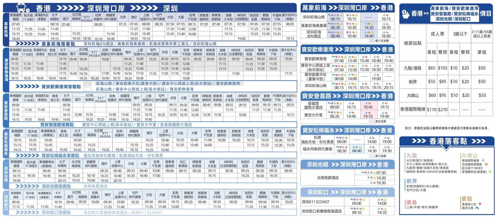 旺角去深圳灣口岸時間表