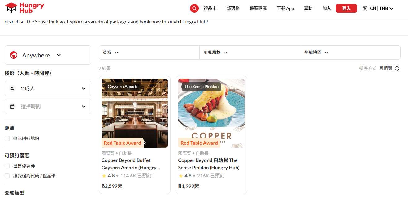 Copper Beyond Buffet | 進入預訂頁面