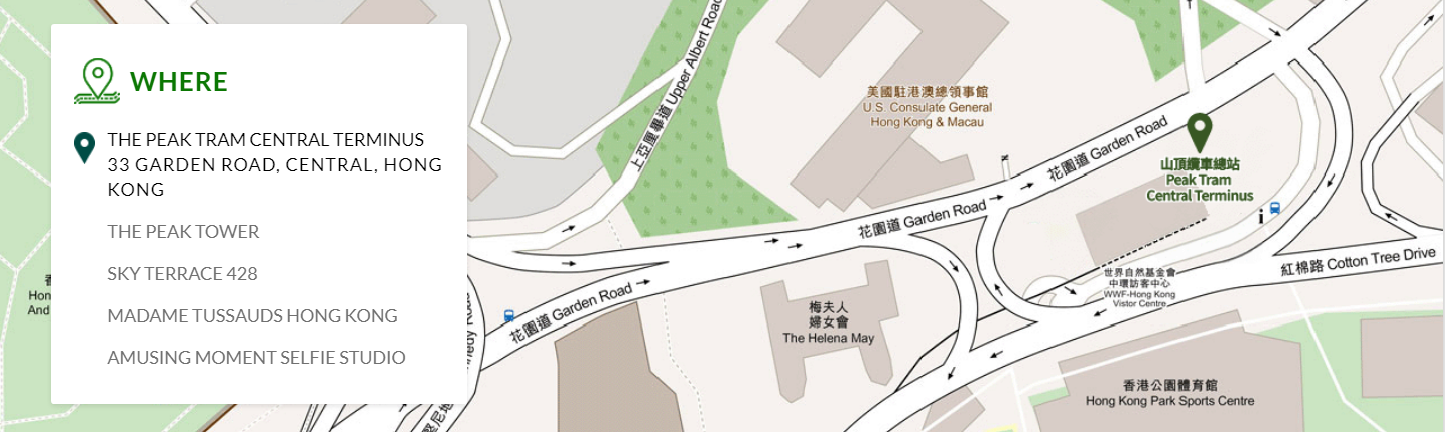 Where is The Peak Hong Kong? Map & Location