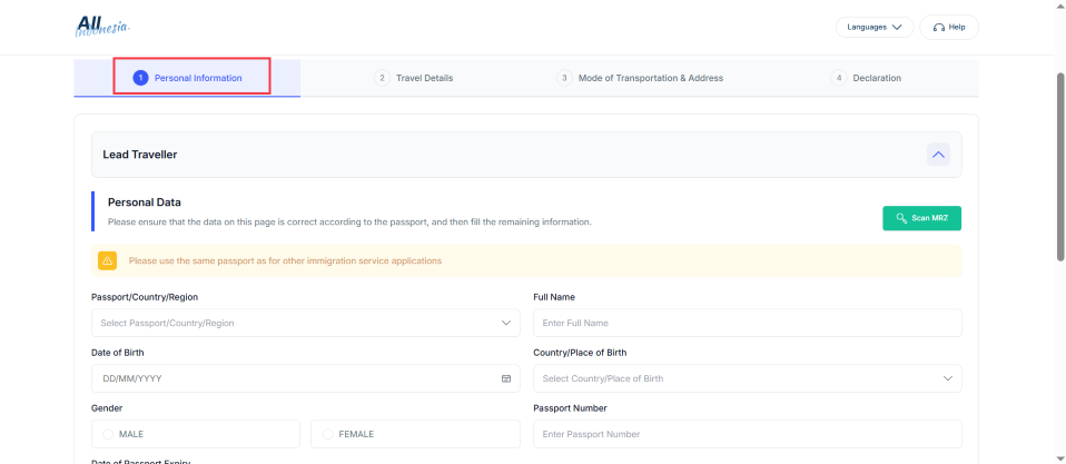 How to Fill Indonesia Arrival Card (e-CD) Online