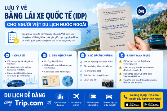Lưu ý về Bằng lái xe quốc tế (IDP) cho người Việt du lịch nước ngoài