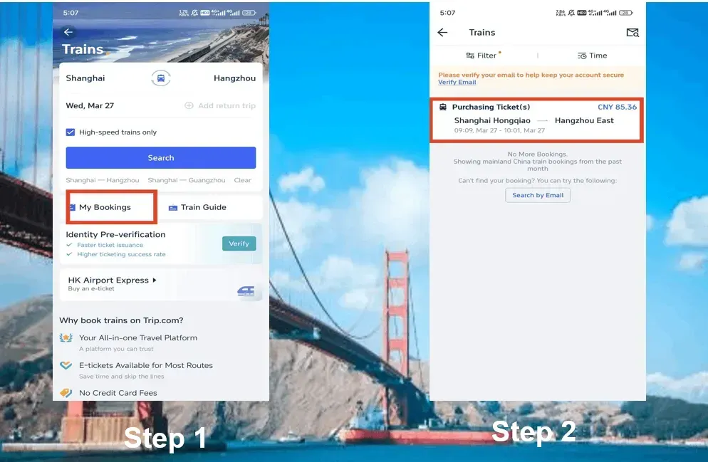 How to Cancel China Train Tickets on Trip.com