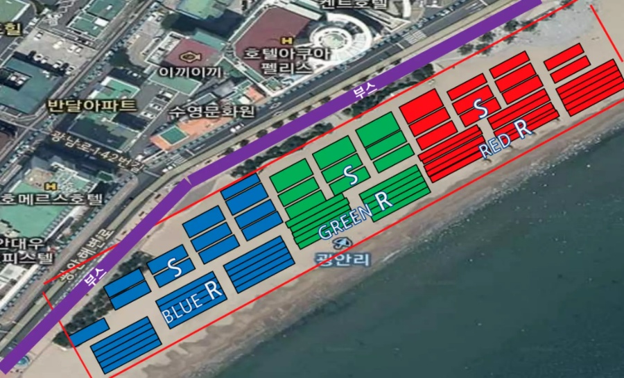 2025釜山煙火節參考座位圖