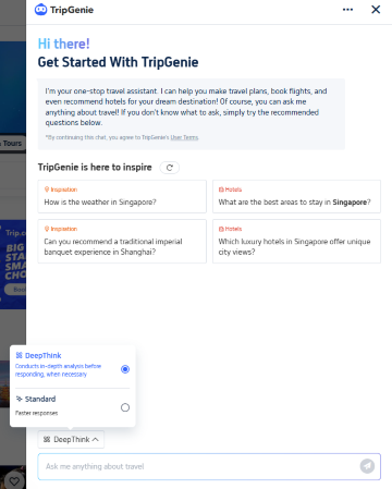 TripGenie Website 2