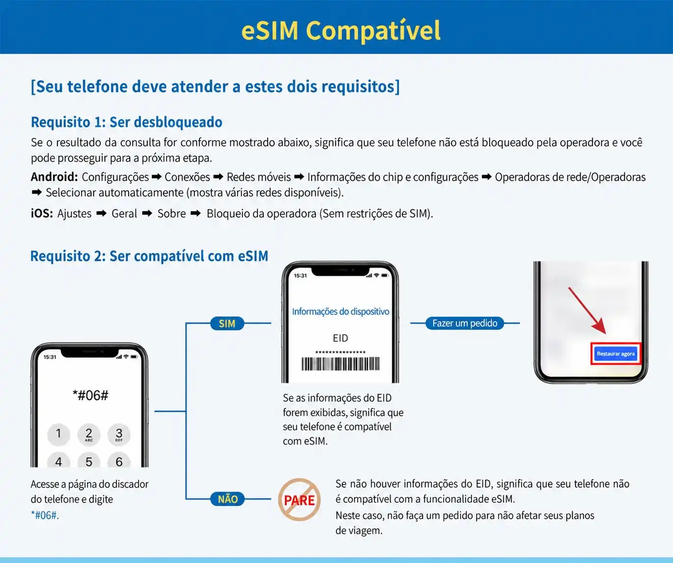 PASSO 1: veja se o seu smartphone é compatível
