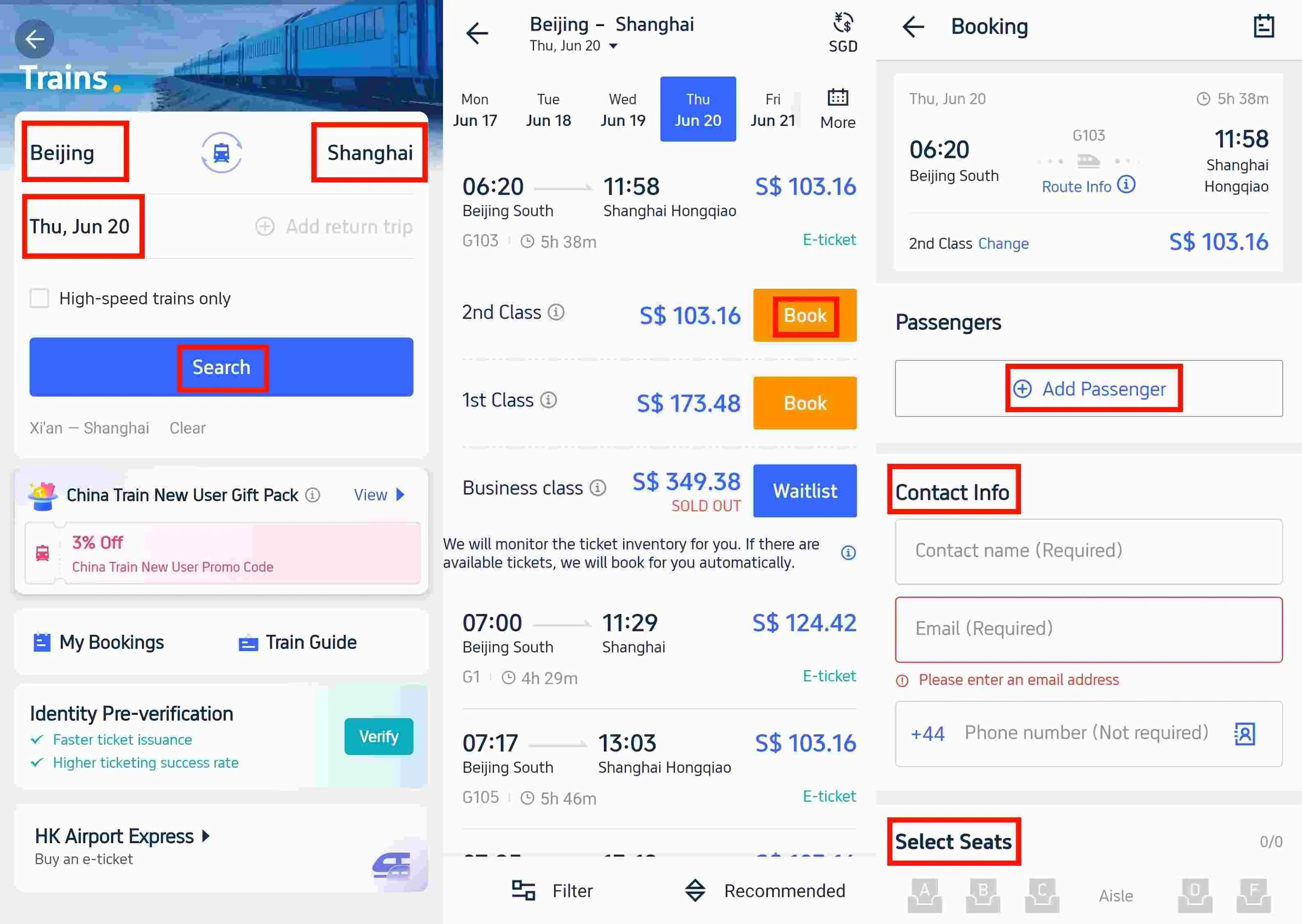 Hướng Dẫn Chi Tiết Đặt Vé Tàu Trung Quốc Trên Ứng Dụng Trip.com