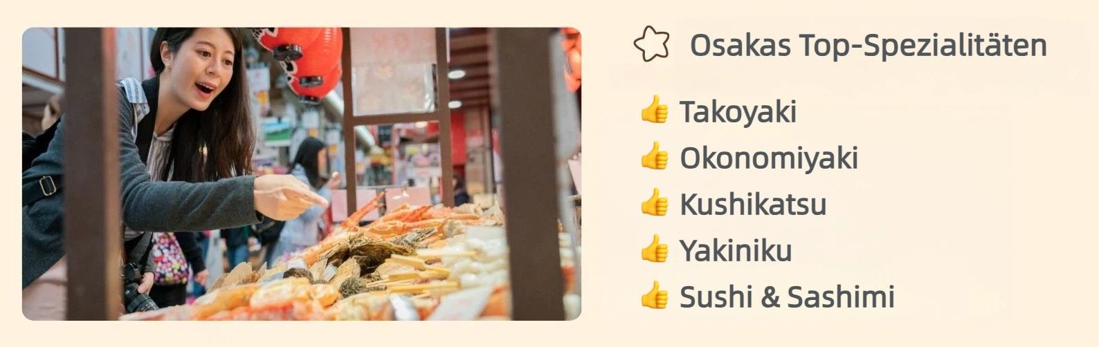 Die kulinarischen Spezialitäten in Osaka