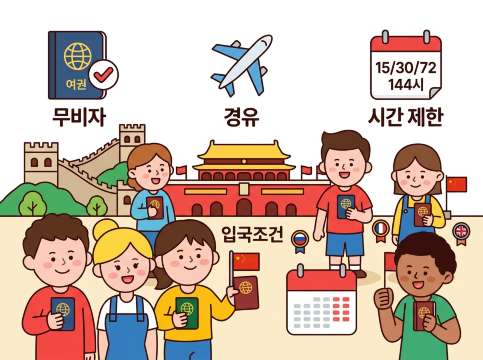 중국 무비자 입국 조건