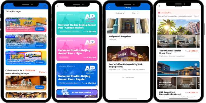 What else can you Book in the Universal Beijing Studio App