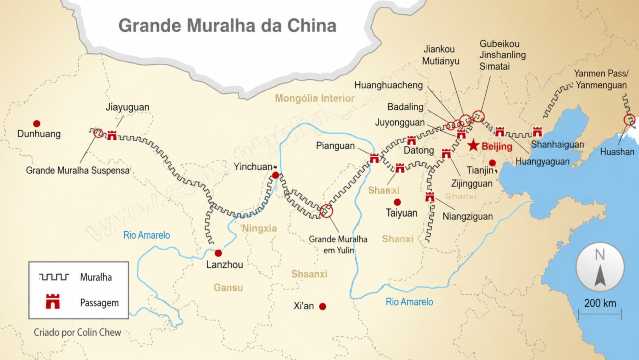 Mapa geral da Grande Muralha