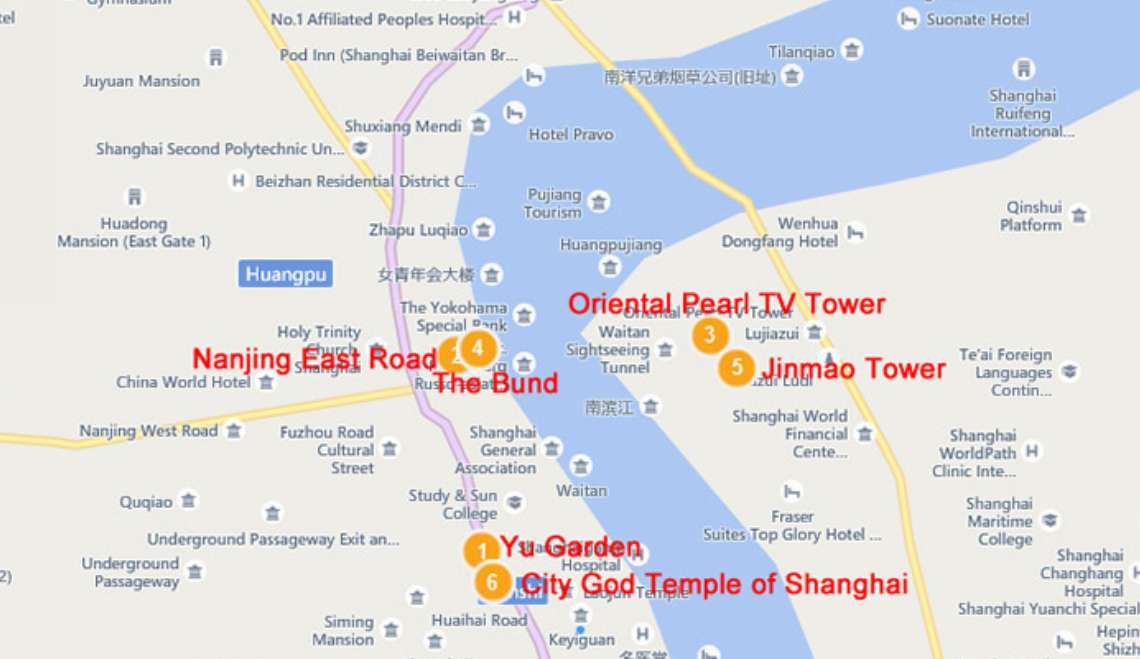 Shanghai Map | The Bund