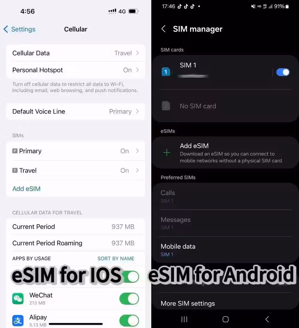 Cara Mengaktifkan eSIM untuk iOS dan Android?