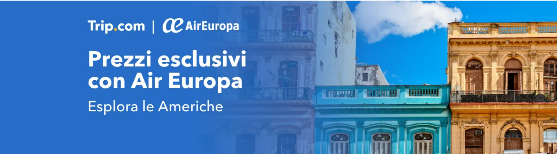 Prezzi esclusivi con Air Europa