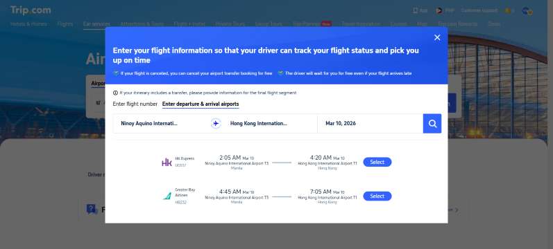 Step 2: Enter Your Flight Details