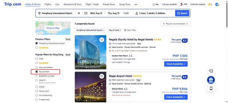 How to Book a Hotel Now and Pay Later on Trip.com