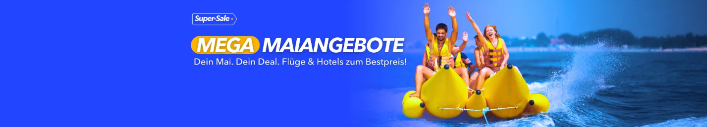 Super Angebote für Flüge und Hotels bis zu 50 €