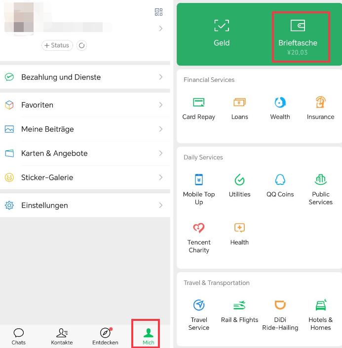 Wie kann ich WeChat Pay einrichten?