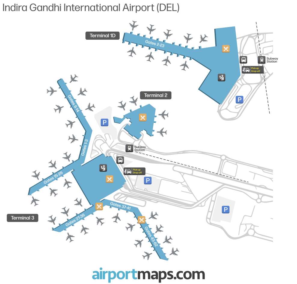 Lokasi Tempat Sholat (Prayer Room) di Setiap Terminal Bandara Delhi 📍