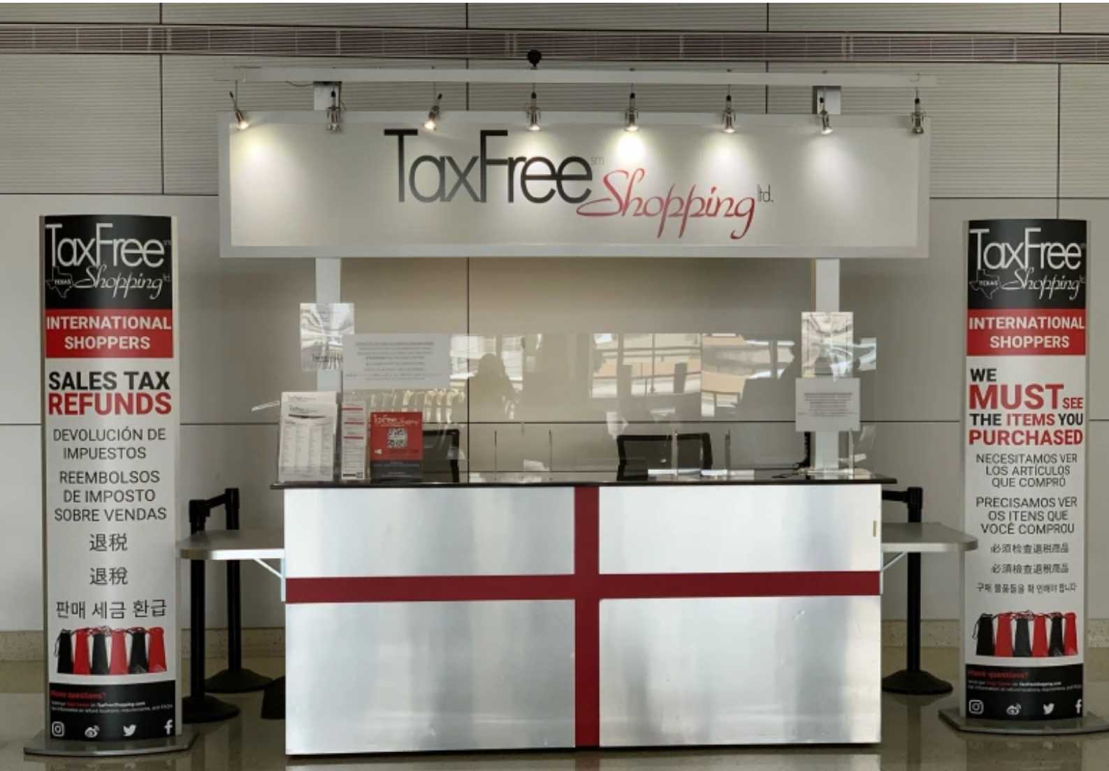 Tax Refund Counter at Texas Airport