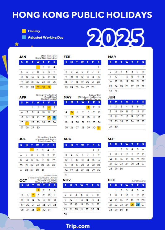 Hong Kong Calender 2025