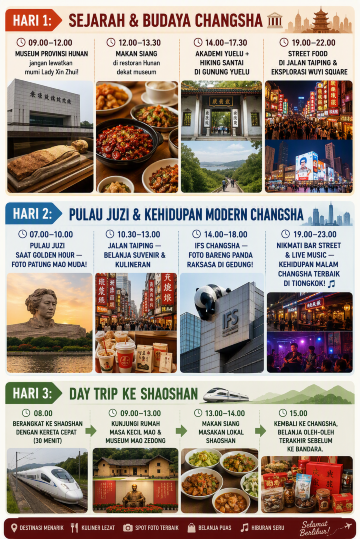 **Itinerary 3 Hari Changsha**