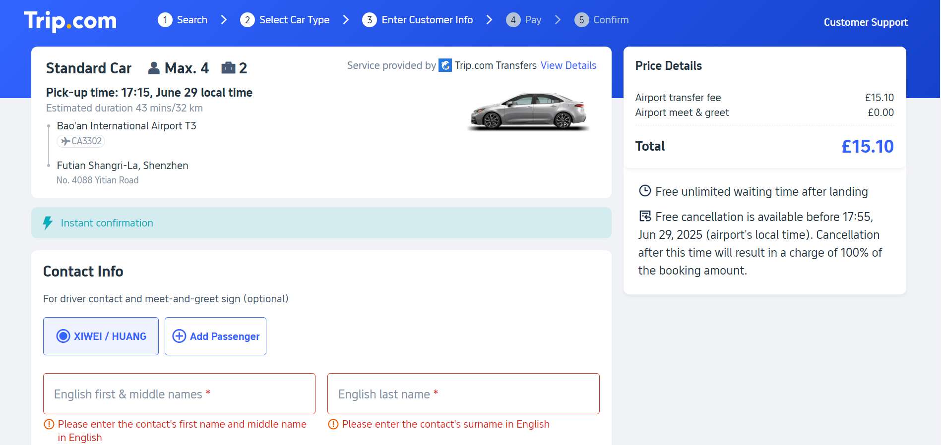 How to Book & Use the Airport Transfer Service