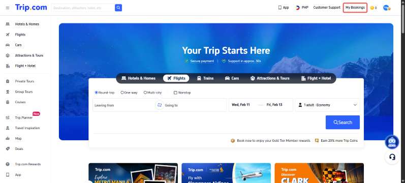 Trip.com Homepage