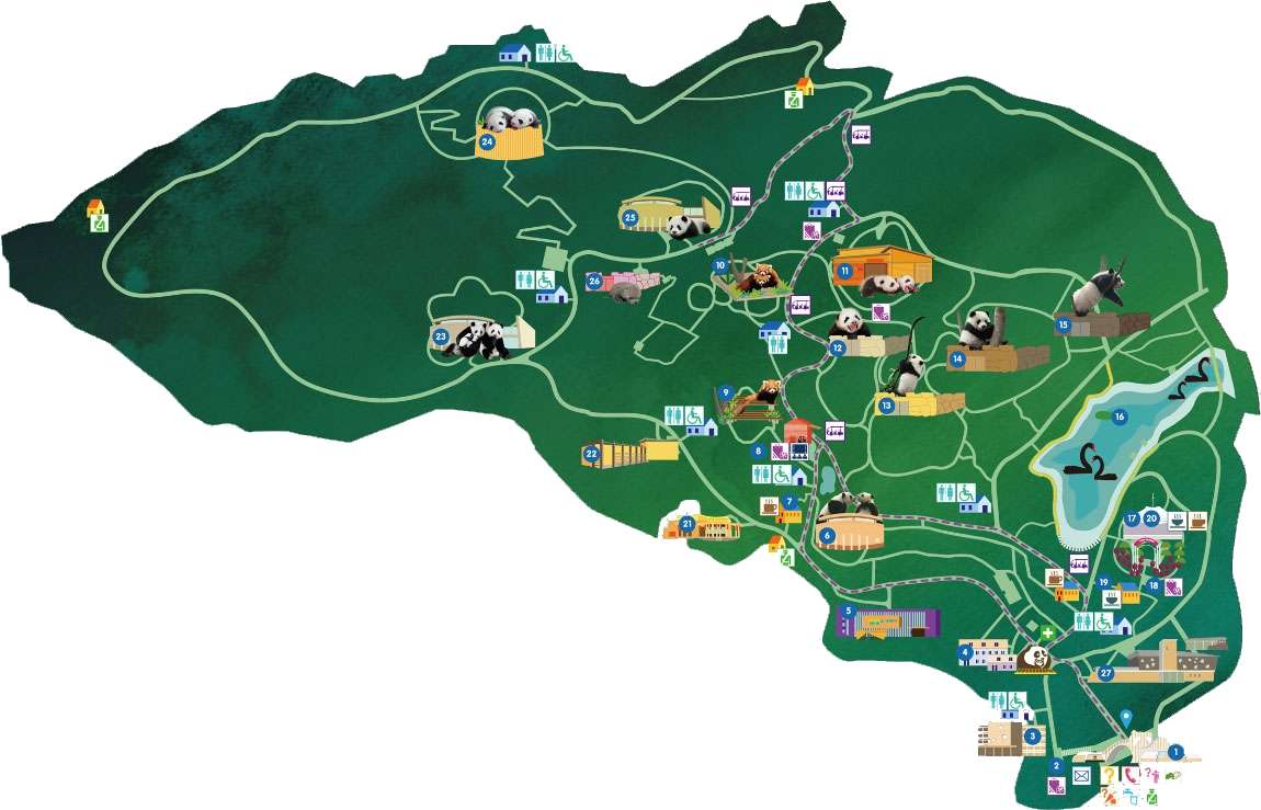 Chengdu panda base map