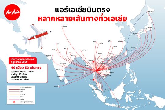 เส้นทางบินต่างประเทศ ฤดูหนาวปี2569