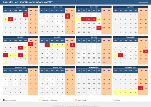 kalendar libur nasional 2027