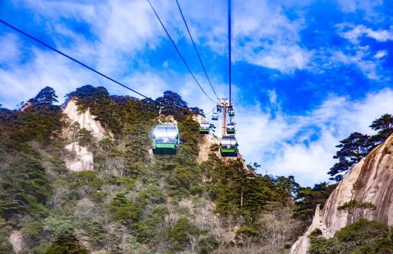 黄山観光で利用するロープウェイ