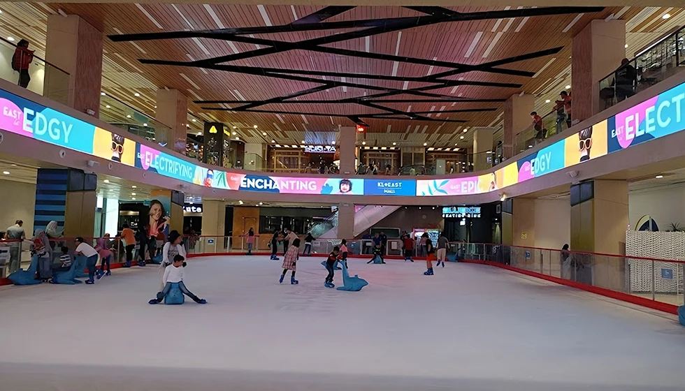 Blue Ice Skating Rink