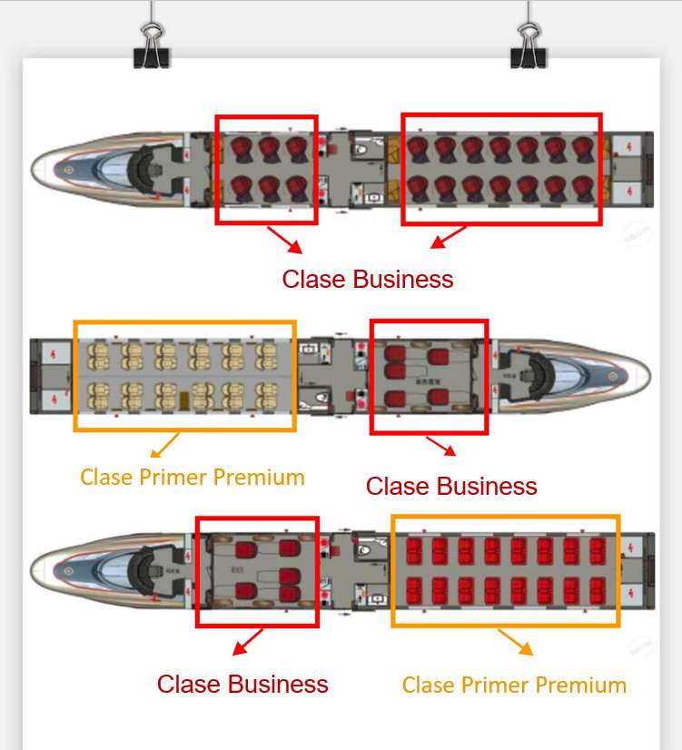 Asiento enClase Business de Tren bala China