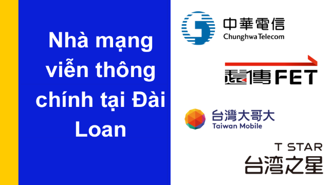 Những nhà mạng viễn thông chính tại Đài Loan