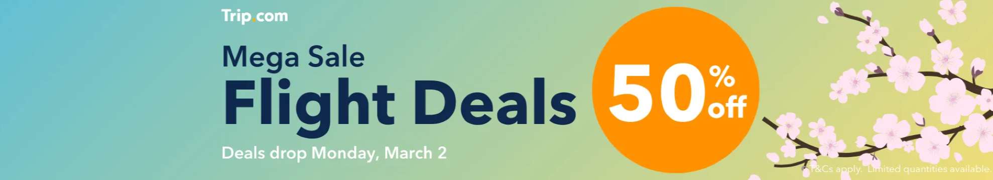 Trip.com Spring Mega Sale Flight Deals