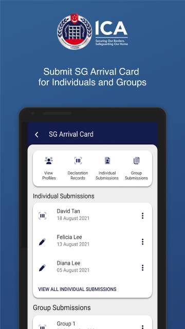 Fill in info MyICA Mobile App