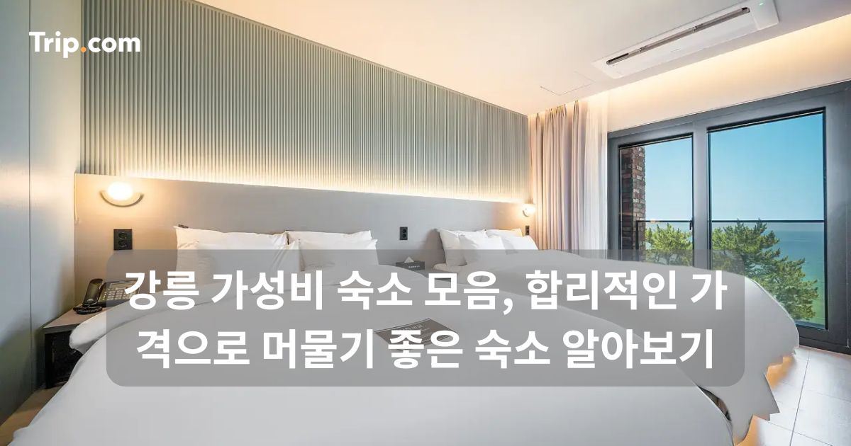 강릉 가성비 숙소 추천