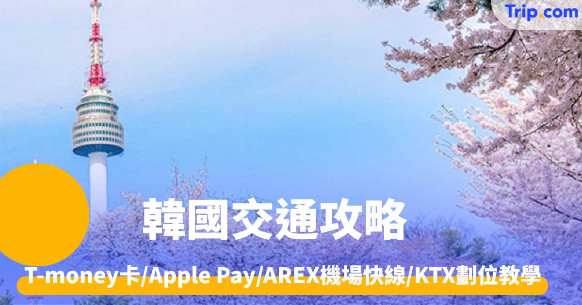 韓國交通攻略2026 T-money卡/Apple Pay/AREX機場快線/KTX劃位教學 | Trip.com