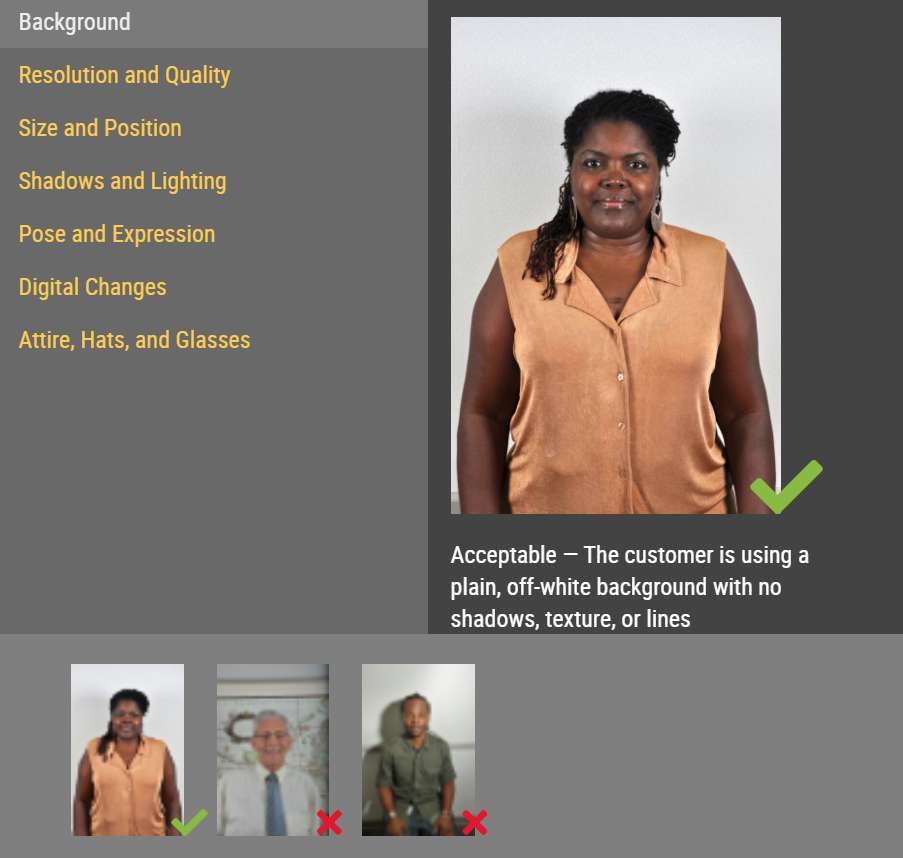 U.S. Department of State - Bureau of Consular Affairs official website photo requirements