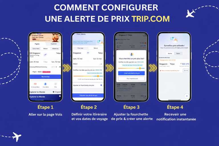 Comment utiliser les alertes de prix Trip.com