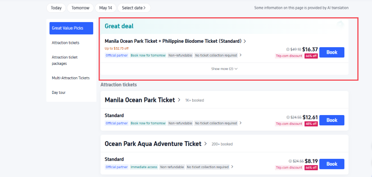 Book Manila Ocean Park tickets on Trip.com for better deals