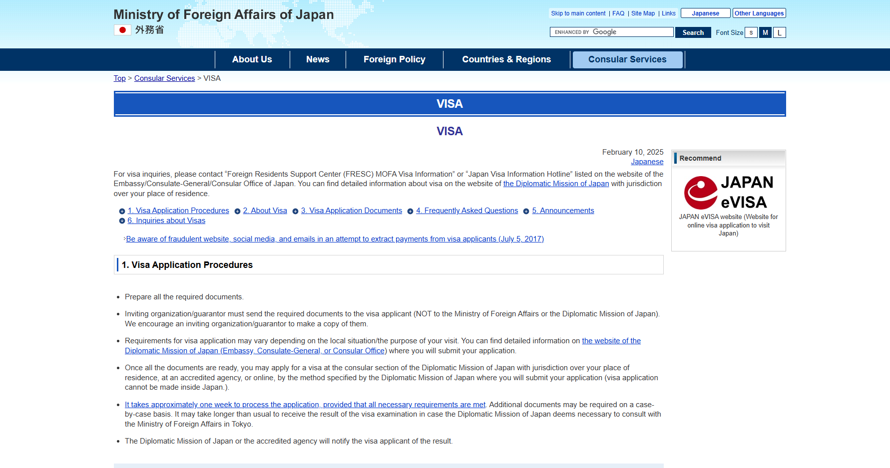 Ministry of Foreign Affairs