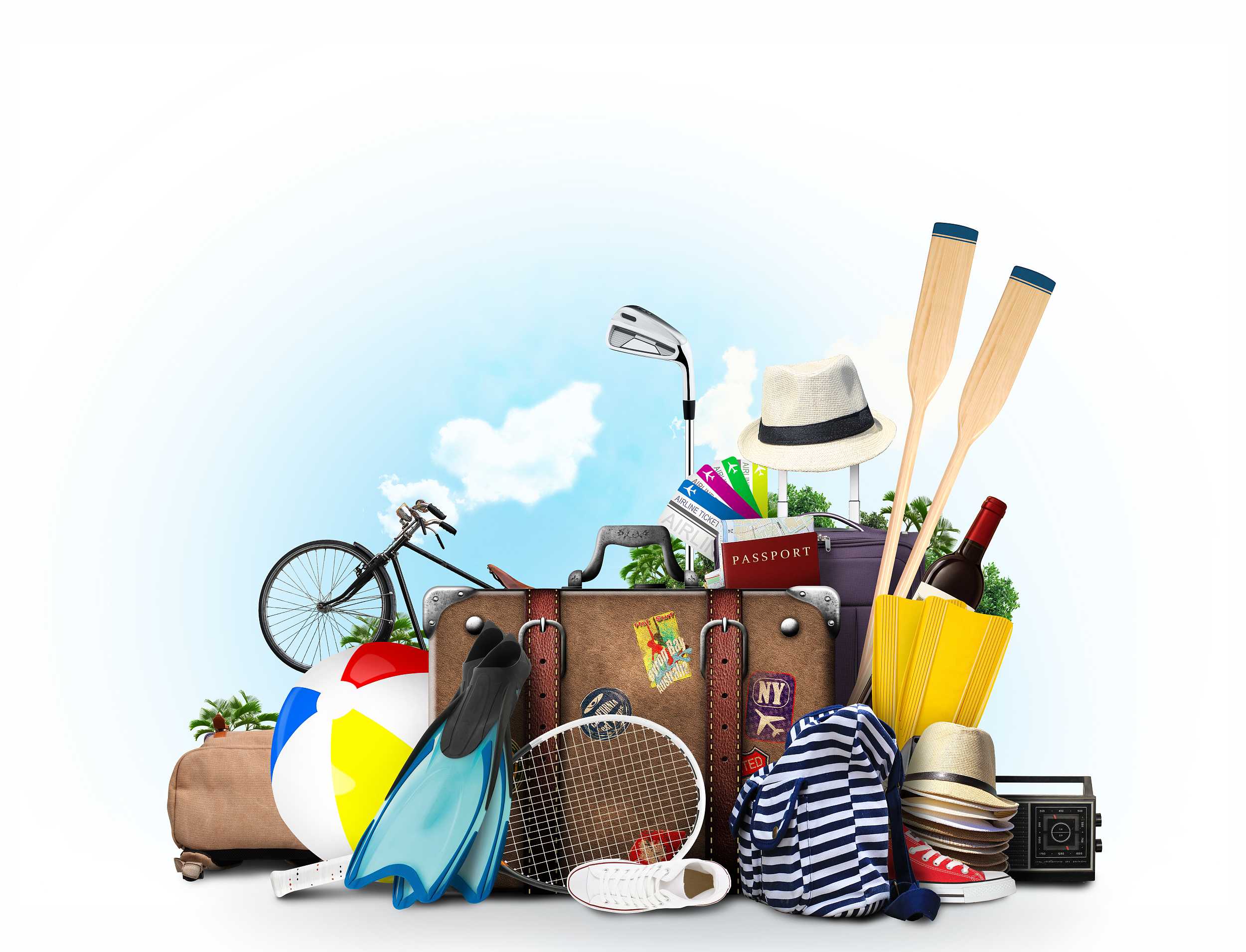 various sports equipment