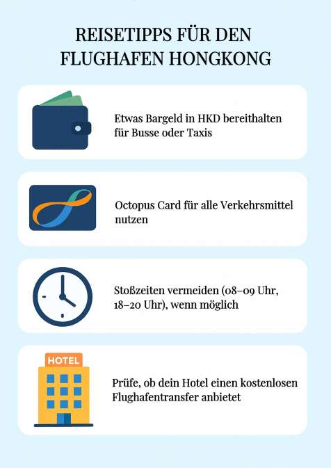 Wichtige Tipps für die Fahrt vom Flughafen Hongkong in die Stadt