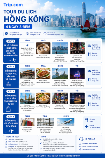 Lịch trình Tour du lịch Hồng Kông 4 ngày 3 đêm
