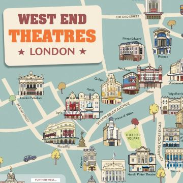 Explore London's West End Theatres with this Illustrated Map by Fiona Horan
