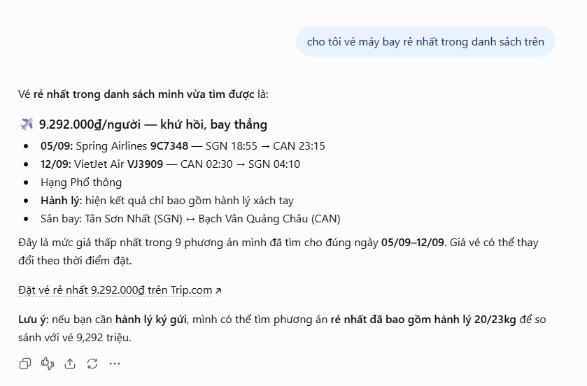 trip.com trên chatGPT