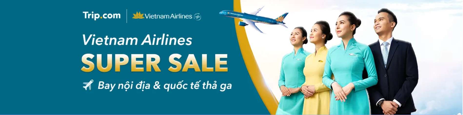 Bay quốc tế cùng Vietnam Airlines